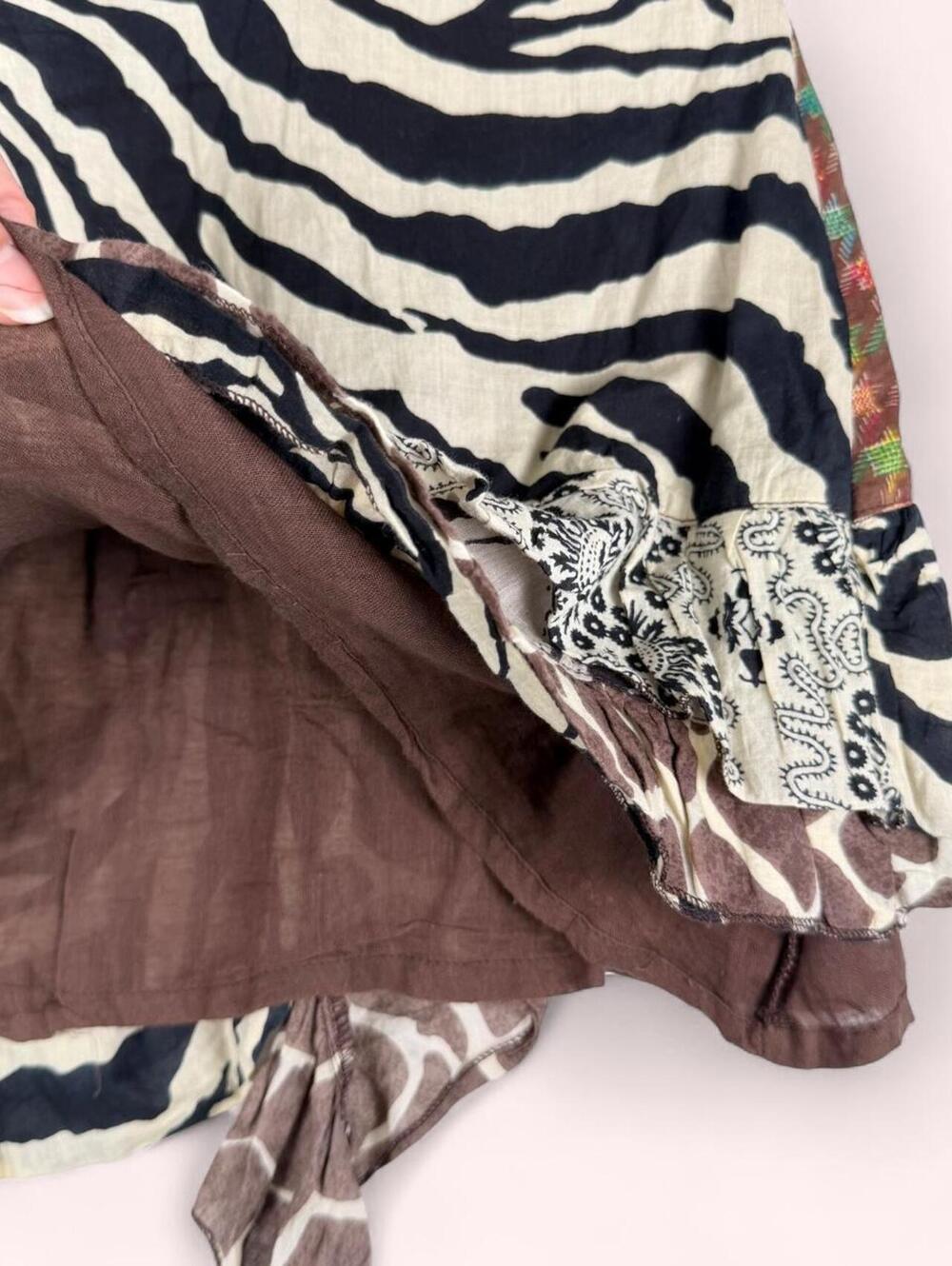 Savage Culture Y2K Patchwork Mini Skirt with animal print - Picture 7 of 7